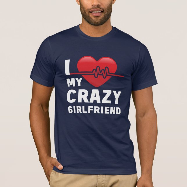 Camiseta amo a mi loca novia (Anverso)