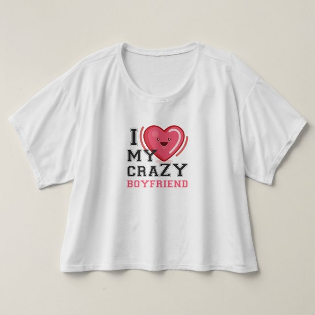 Camiseta amo a mi loca novia (Diseño del anverso)