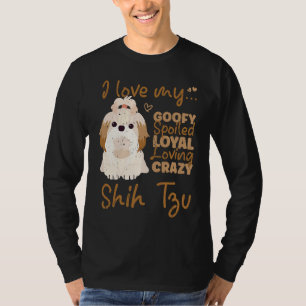 Camiseta Amo a mi loco mimado leal amoroso loco shih tz