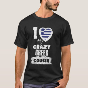 Camiseta Amo a mi loco primo griego divertido