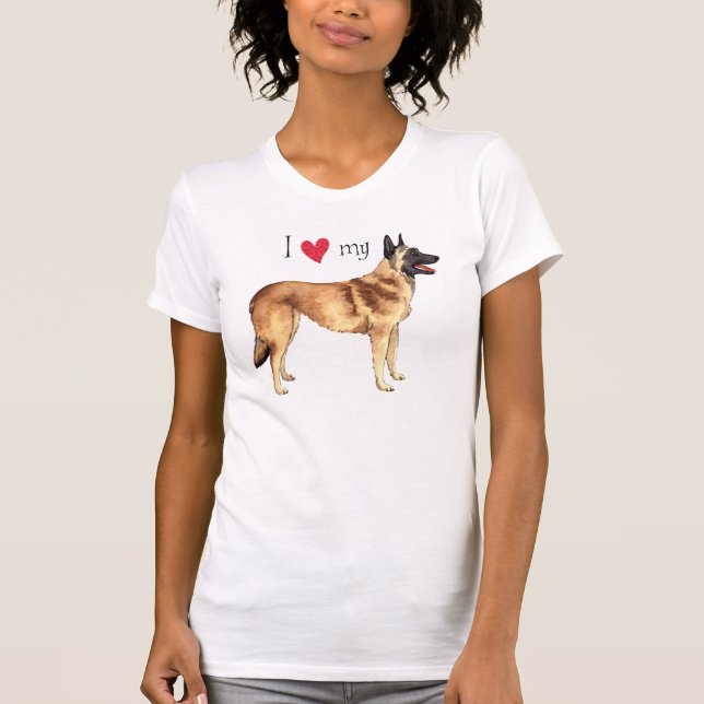 Camiseta Amo a mi Malinois belga (Anverso)