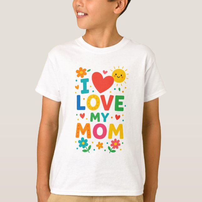 Camiseta Amo a mi mamá (Anverso)