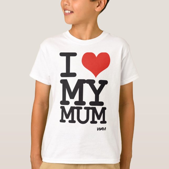 Camiseta amo a mi mamá (Anverso)
