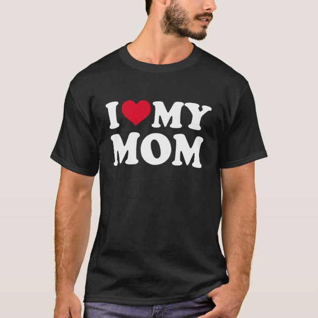Camiseta Amo a mi mamá de amor rojo (Anverso)