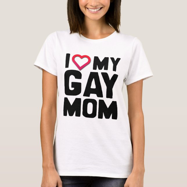 CAMISETA AMO A MI MAMÁ GAY - (Anverso)