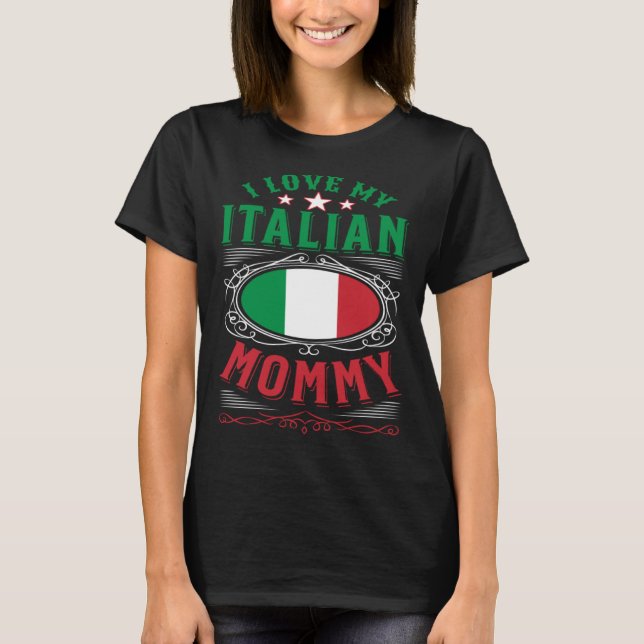 Camiseta Amo a mi mamá italiana (Anverso)