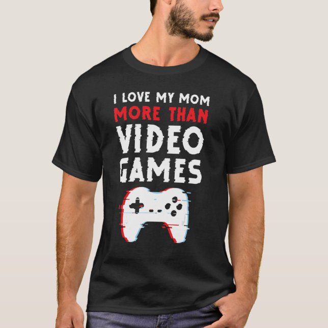 Camiseta Amo a mi mamá más que a los videojuegos Motheru201 (Anverso)
