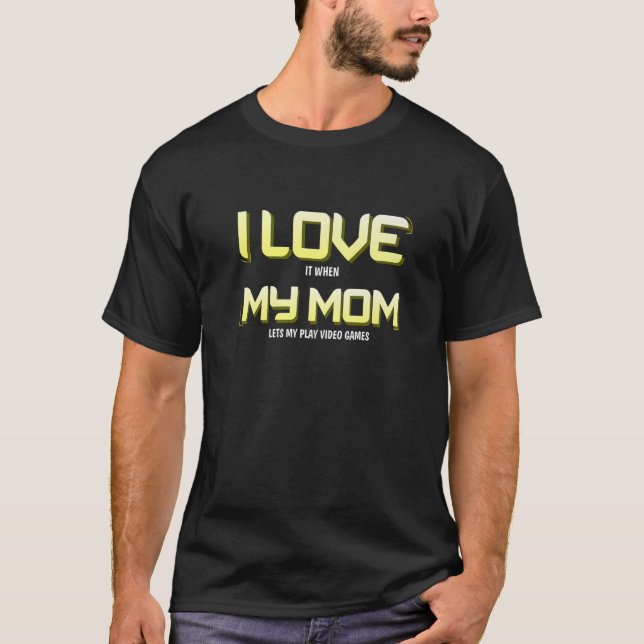 Camiseta Amo A Mi Mamá. Regalos De Jugadores Para Jóvenes V (Anverso)