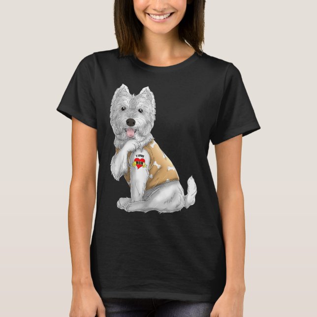 Camiseta Amo a mi mamá Tattoo Dog gracioso día de la madre (Anverso)