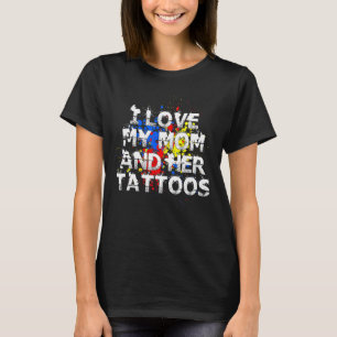 Camiseta Amo a mi mamá y a sus tatuos Tapón Tapón Tinta Sub