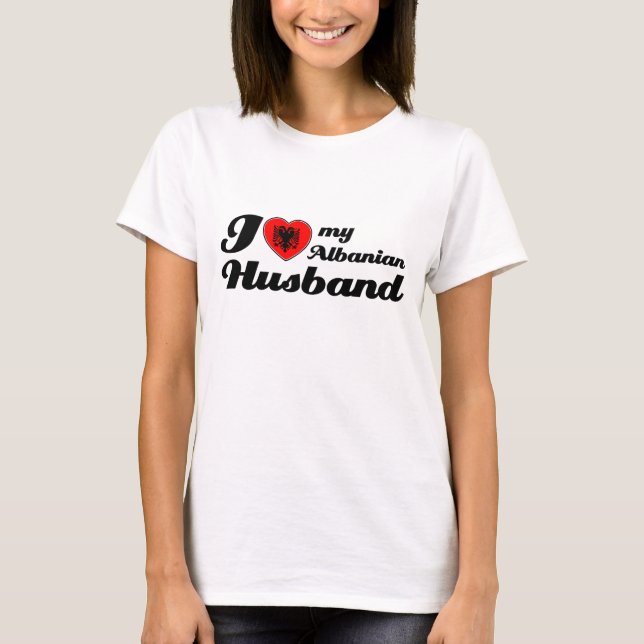 Camiseta Amo a mi marido albanés (Anverso)