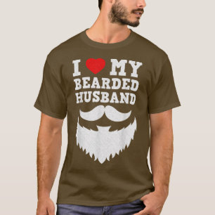 Camiseta Amo a mi marido barbudo gracioso