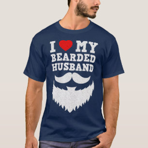 Camiseta Amo a mi marido barbudo gracioso