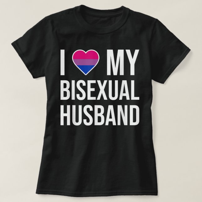 Camiseta Amo a mi marido bisexual (Diseño del anverso)