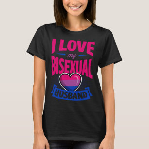 Camiseta Amo a mi marido bisexual Cute Bi Orgullo Anniversa