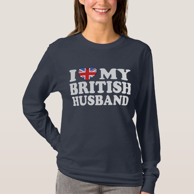 Camiseta Amo a mi marido británico (Anverso)