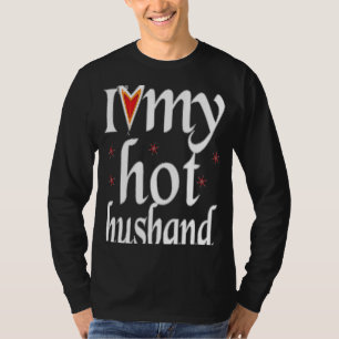 Camiseta Amo a mi marido caliente hombres de EE.UU.