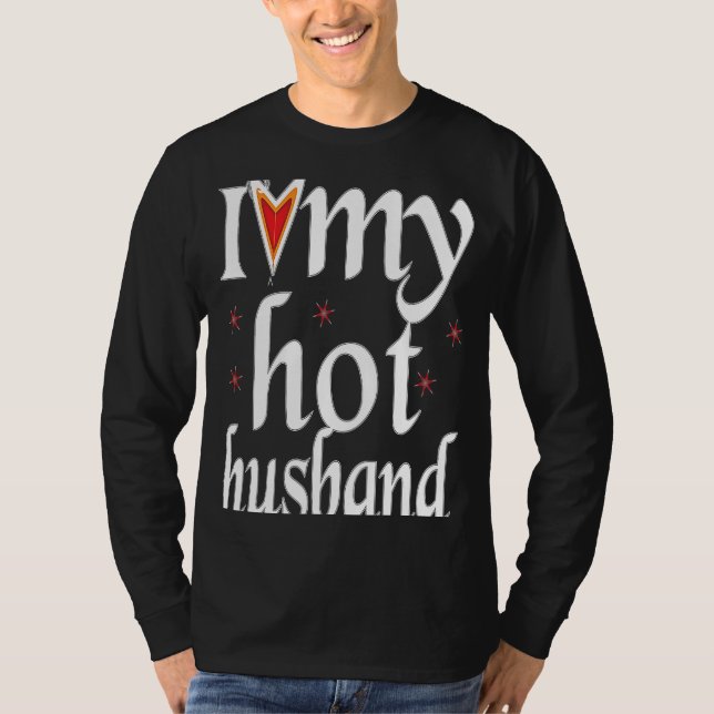 Camiseta Amo a mi marido caliente hombres de EE.UU. (Anverso)
