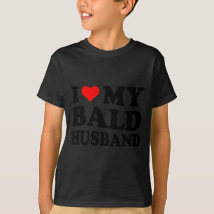Camiseta Amo a mi marido calvo divertido me encanta mi mari