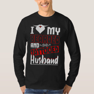 Camiseta Amo A Mi Marido Con Cabeza Y Tatuaje Por Esposa