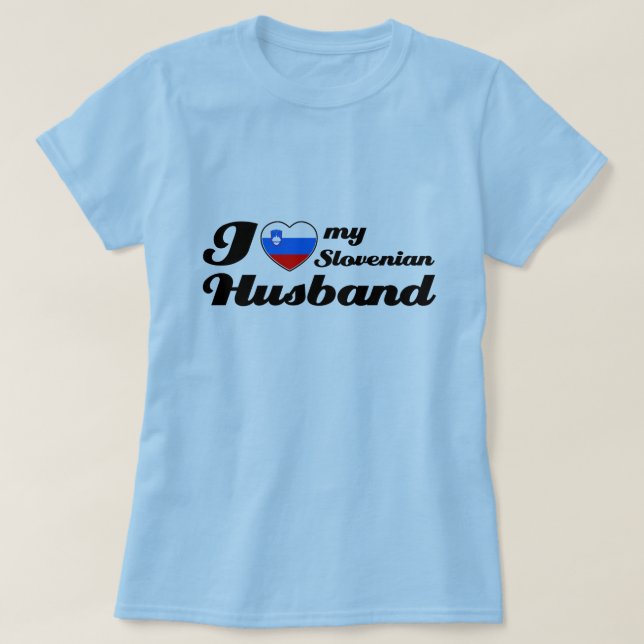 Camiseta Amo a mi marido esloveno (Diseño del anverso)