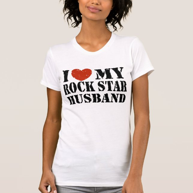 Camiseta Amo a mi marido estrella de rock (Anverso)