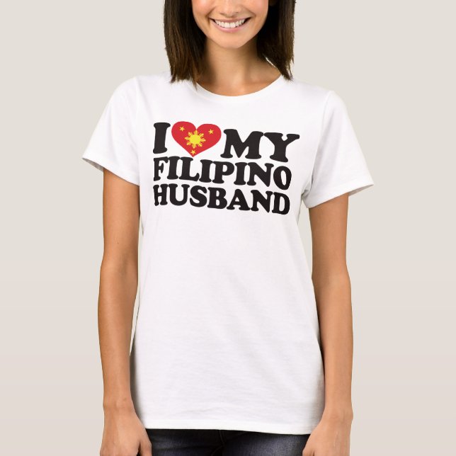 Camiseta Amo a mi marido filipino (Anverso)