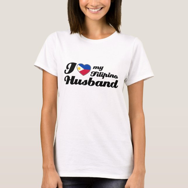 Camiseta Amo a mi marido filipino (Anverso)