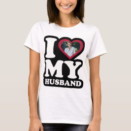 Camiseta Amo a mi marido - Foto Personalizado personalizada