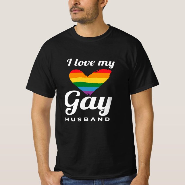 Camiseta Amo a mi marido gay gay (Anverso)