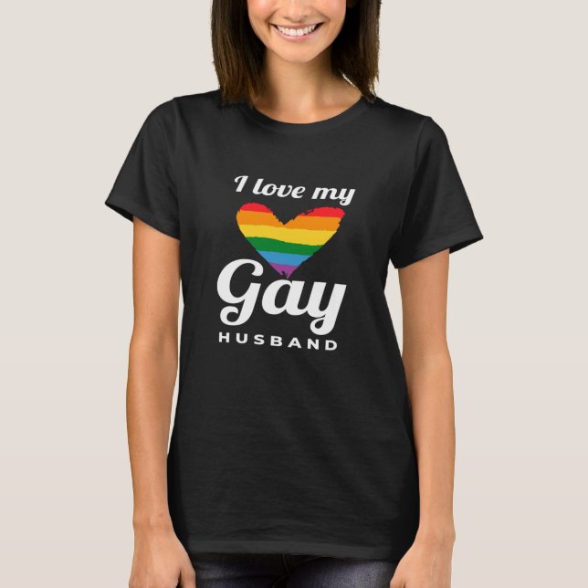 Camiseta Amo a mi marido gay gay (Anverso)