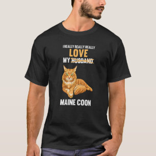 Camiseta Amo a mi marido Maine Coon