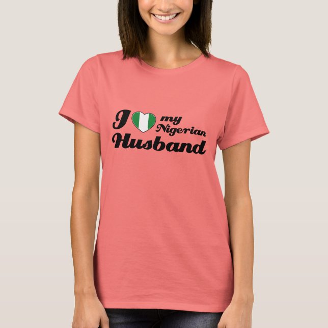Camiseta Amo a mi marido nigeriano (Anverso)