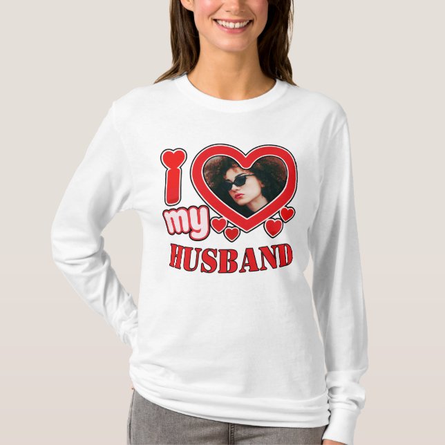 Camiseta Amo a mi marido personalizado (Anverso)