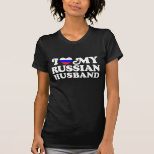 Camiseta Amo a mi marido ruso