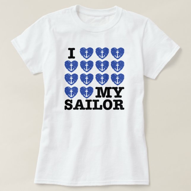 Camiseta Amo A Mi marinero (Diseño del anverso)