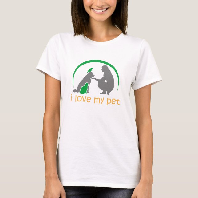 Camiseta amo a mi mascota (Anverso)