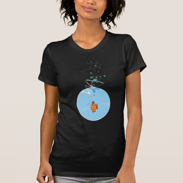 Camiseta Amo a mi Mascota pescado en una bolsa llena de agu (Anverso)