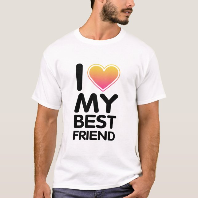 Camiseta Amo A Mi Mejor Amigo (Anverso)
