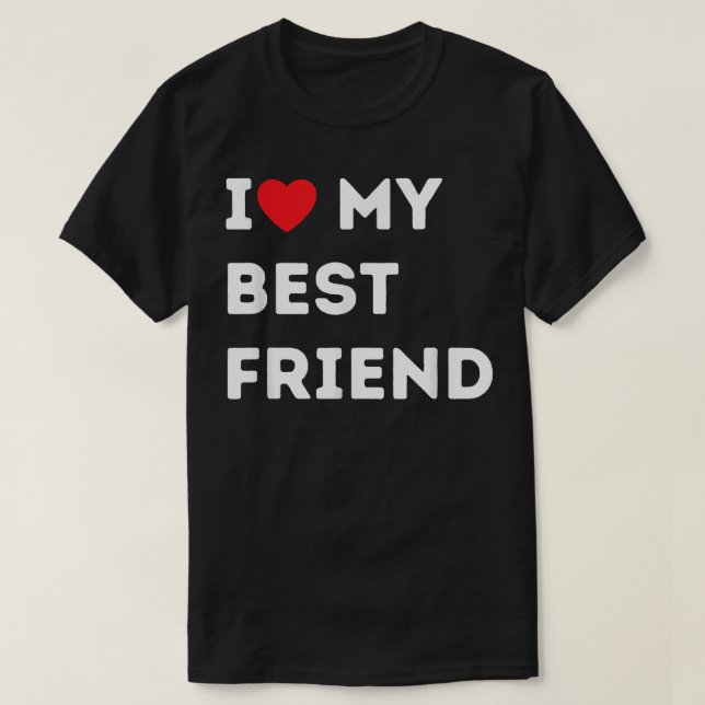 Camiseta Amo a mi mejor amigo BFF (Diseño del anverso)