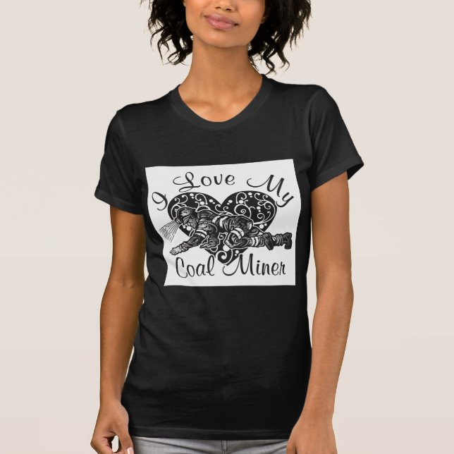 Camiseta amo a mi minero de carbón (Anverso)