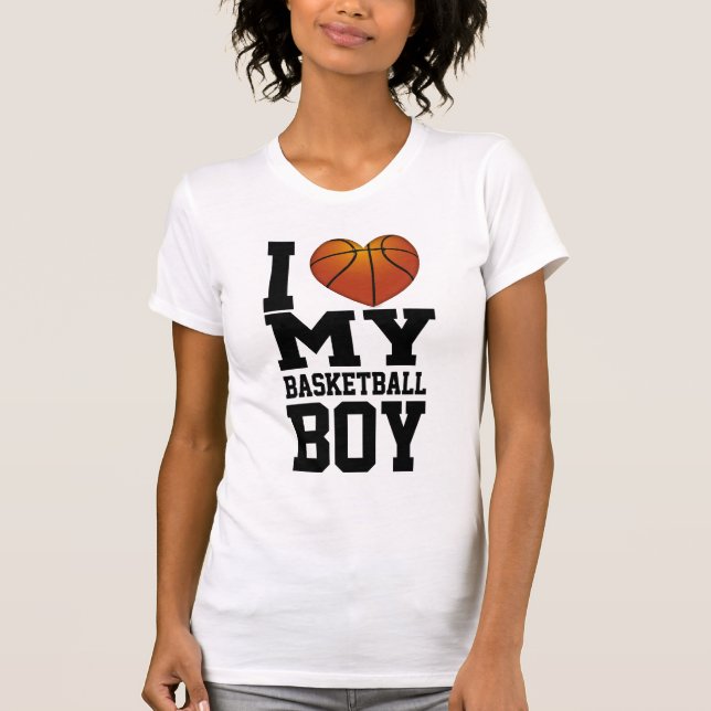 Camiseta Amo a mi muchacho del baloncesto (Anverso)