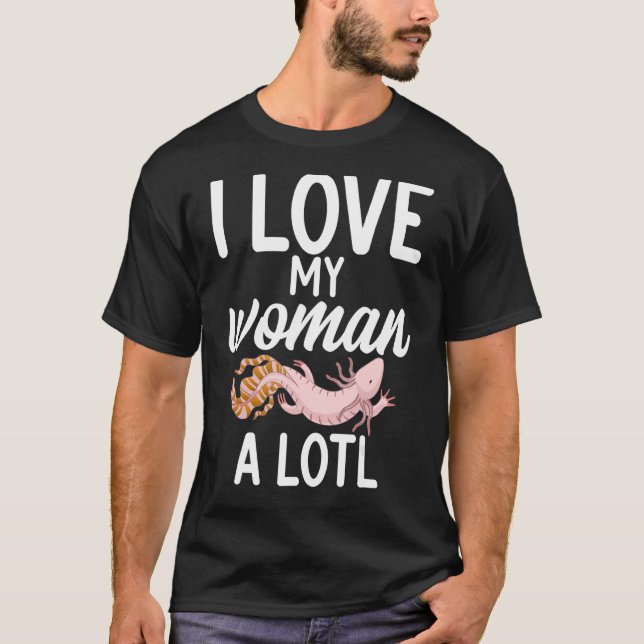 Camiseta Amo a mi mujer mucho Axolotl (Anverso)