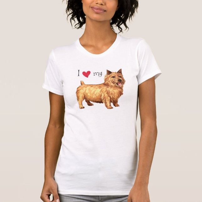 Camiseta Amo a mi Norwich Terrier (Anverso)