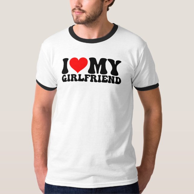 Camiseta Amo a mi novia, a los hombres de San Valentín (Anverso)
