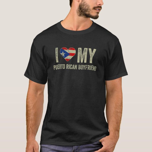 Camiseta Amo A Mi Novia Amigo Puertorriqueño (Anverso)