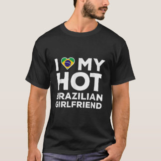 Camiseta Amo A Mi Novia Brasileña Feliz Valentín