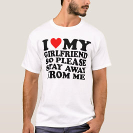 Camiseta Amo a mi novia caliente - Diseño de texto divertid