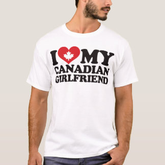 Camiseta Amo a mi novia canadiense