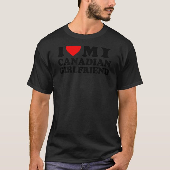 Camiseta Amo a mi novia canadiense (Anverso)